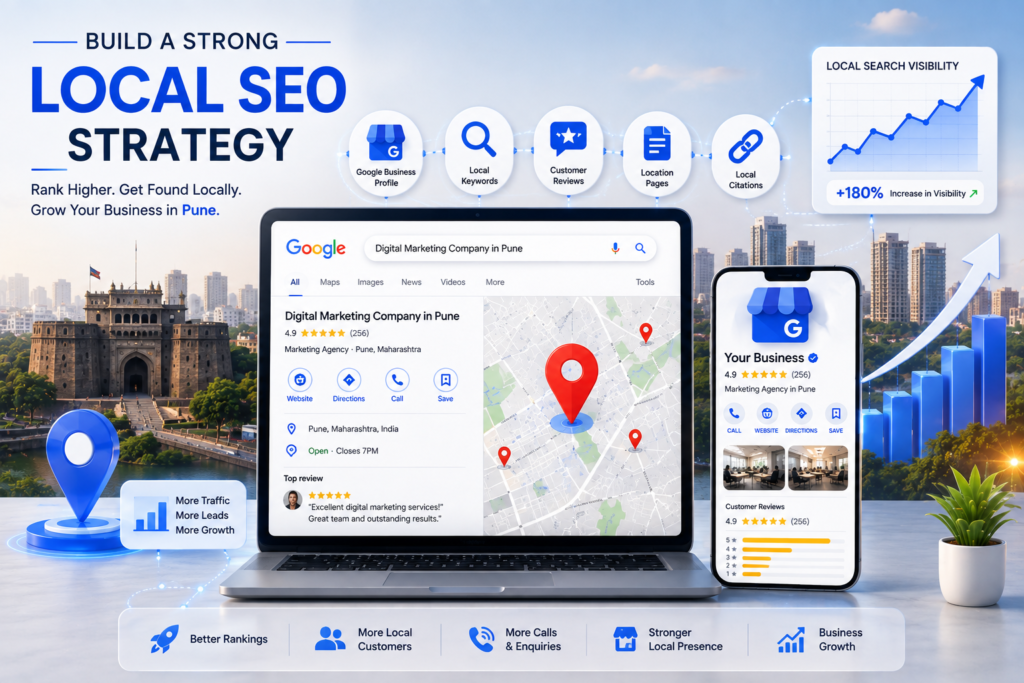 18 Media Digital local SEO strategy for businesses in Pune