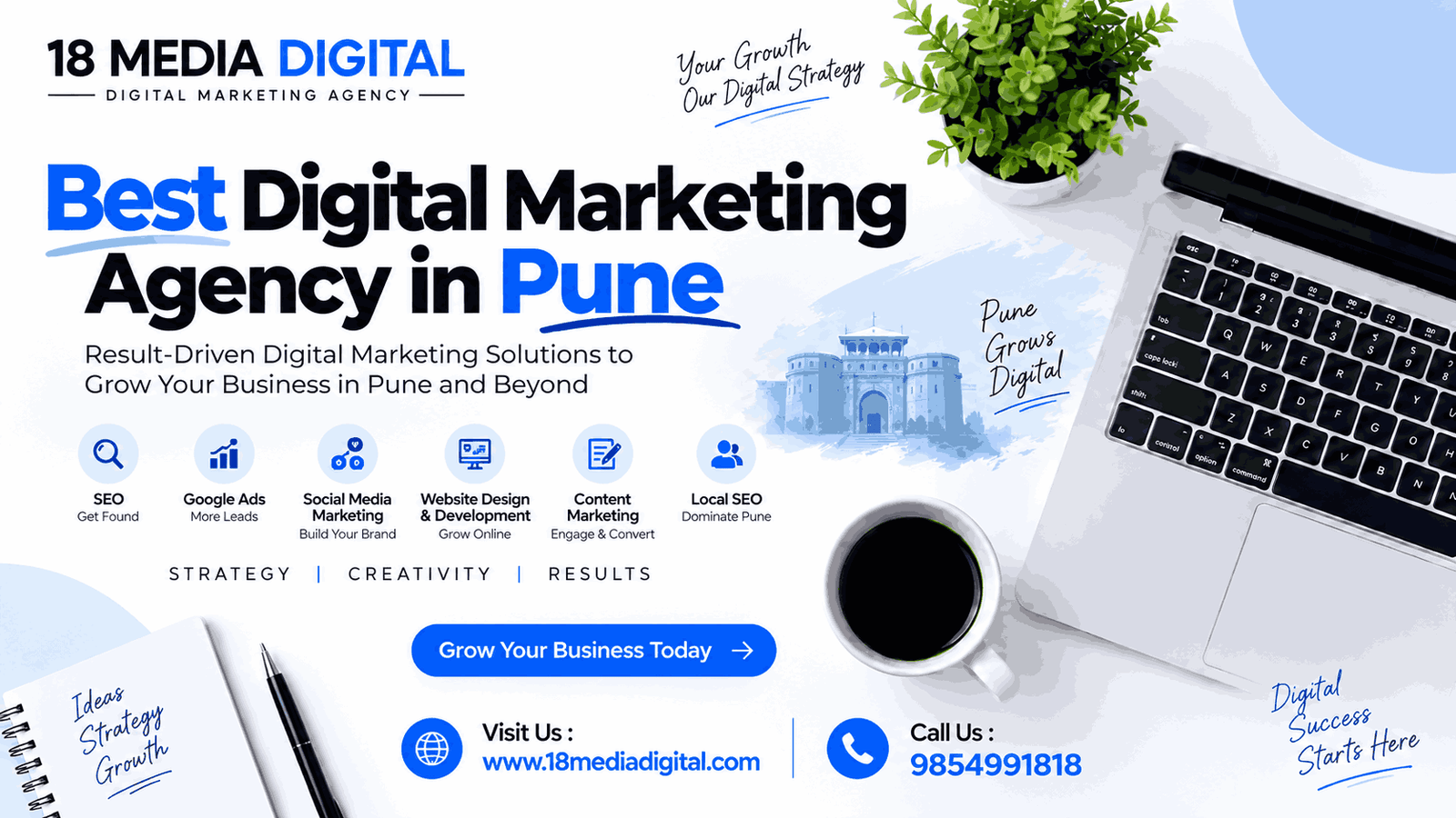 Best digital marketing agency in Pune – 18 Media Digital