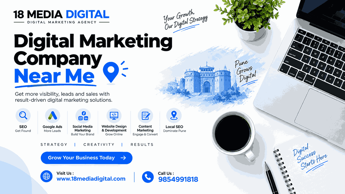 Digital Marketing Company Near Me offering SEO, Google Ads and social media marketing