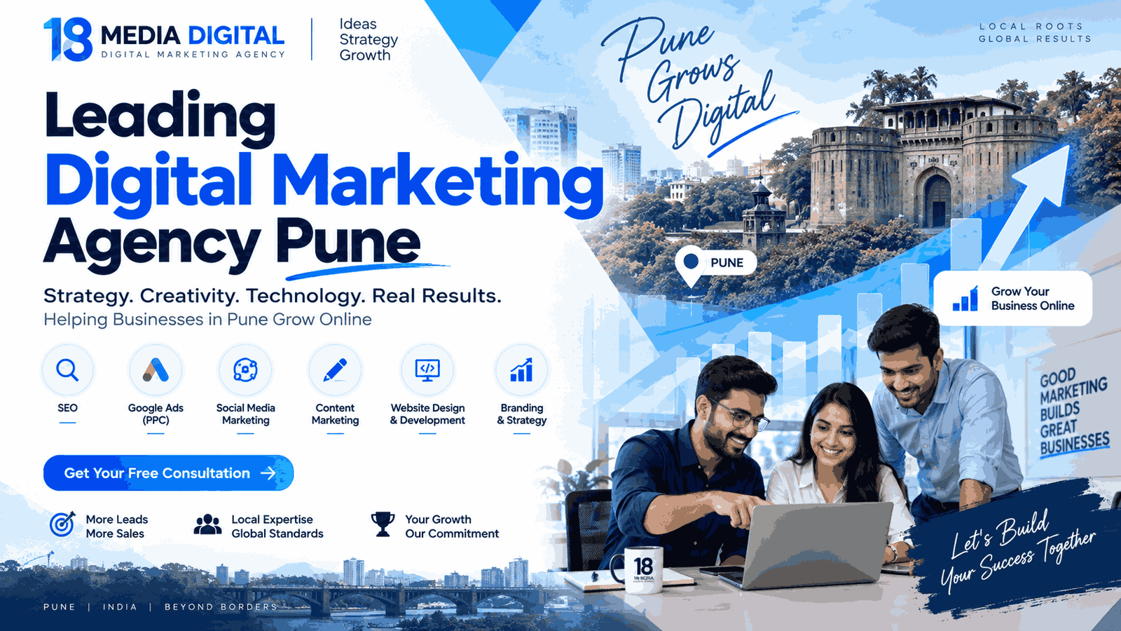 Leading Digital Marketing Agency Pune – 18 Media Digital